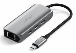 Satechi ST-H3C25EM hub & concentrateur USB Type-C 10000 Mbit/s Gris 