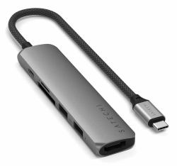 Satechi ST-P6SM hub & concentrateur USB Type-C 10000 Mbit/s Gris 
