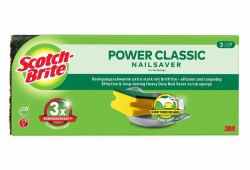 Scotch-Brite Pack of 3 Classic Nail Saver Scrub Sponge
