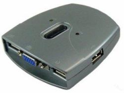 Sedna SE-KVM-USB-22 commutateur écran, clavier et souris Gris 