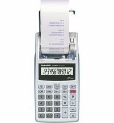 Sharp EL-1611PGY calculatrice Poche Calculatrice imprimante Blanc 