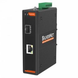 SilverNet SIL 73101P convertisseur de support réseau Interne 1000 Mbit/s Noir 