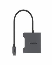 Sitecom AD-1017 hub & concentrateur USB 3.2 Gen 1 [3.1 Gen 1] Type-C Noir, Gris 