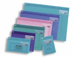Snopake "Zippa-Bag S" Electra Colour Packs - DL [Envelope size] protège documents 