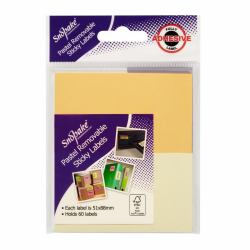 Snopake FSC Sticky Note Large Pastel Removable x 60 labels- 12 Packs