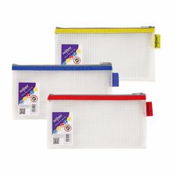 Snopake EVA Mesh Zippa Bag DL Assorted- 3 Bags