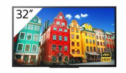 Sony FW-32BZ30J1 Écran d'affichage dynamique Écran plat de signalisation numérique 81,3 cm [32"] LCD Wifi 300 cd/m² 4K Ultra HD Noir Intégré dans le processeur 