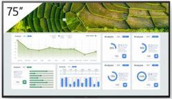 Sony FW-75BZ30L Écran d'affichage dynamique Écran plat de signalisation numérique 190,5 cm [75"] LCD Wifi 440 cd/m² 4K Ultra HD Noir Android 24/7 