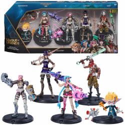 Spin Master League of Legends - COFFRET 5 FIGURINES 10 CM - Coffret des Deux Cités 5 Figurines Articulées 10 cm A Collectionner - Avec Détails Qualité Et Accessoires - 6062218 - Jouet Enfant 12 ans et + 