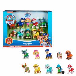 Spin Master PAW Patrol - Pat Patrouille 10e Anniversaire - 10 Figurines Articulées Chase, Marcus, Ruben Etc - Figurine À Collectionner - Pat Patrouille Jouet - Cadeau Enfant 3 Ans Et + - Jouet Enfant 3 Ans Et + 