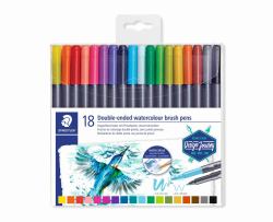 Staedtler 3001 stylo-feutre Fin/extra-large Multicolore 18 pièce[s] 