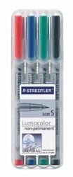 Staedtler 311 WP4 marqueur 4 pièce[s] Noir, Bleu, Vert, Rouge 