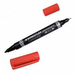 Staedtler Lumocolor Duo marqueur indélébile Pointe fine/ogive Rouge 1 pièce[s] 