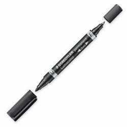Staedtler Lumocolor Duo marqueur indélébile Pointe fine/ogive Noir 1 pièce[s] 