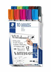 Staedtler Lumocolor 351 B10 marqueur 10 pièce[s] Pointe ogive Noir, Bleu, Marron, Vert, Bleu clair, Vert clair, Orange, Rose, Rouge, Violet 