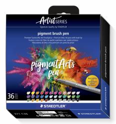 Staedtler Pigment Arts Brush Pen stylo-feutre Multicolore 36 pièce[s] 