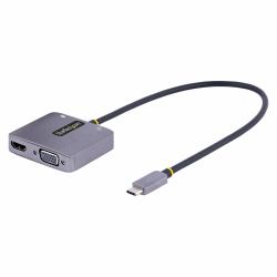 StarTech.com Adaptateur USB C vers HDMI VGA avec Sortie Audio 3,5 - Adaptateur Multiport USB C - Adaptateur USB Type-C, 4K 60Hz HDR, 100W PD 3.0 - Adaptateur Vidéo Compatible TB3/4 - Adaptateur de Voyage 