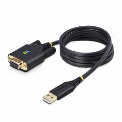 StarTech.com Adaptateur USB vers Série Null Modem de 1m, Vis/Écrous DB9 Interchangeables, COM Rétention, Câble Adaptateur USB-A vers RS232, FTDI, ESD Niveau 4, Windows/macOS/ChromeOS/Linux - Construction TPE 