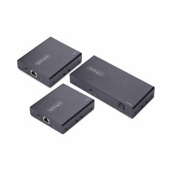 StarTech.com Rallonge et Répartiteur HDMI 2 Ports sur CAT6, 4K 60 Hz, Jusqu'à 70 m, Kit de Distribution HDMI 1x2 sur Ethernet avec IR et Alimentation par Câble 