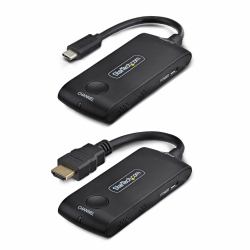 StarTech.com 4KUSBC-WIRELESS-65FT extension audio/video Émetteur et récepteur AV Noir 