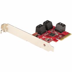 StarTech.com Carte PCI Express SATA 6 ports - Carte Contrôleur PCIe SATA - 6Gbps - ASM1166 Non-Raid - Convertisseur PCI Express 3.0 vers SATA - Connecteurs SATA Empilés - Carte d'Extension SATA 
