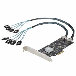 StarTech.com Carte Contrôleur SATA PCIe 8 ports - Carte Extension SATA PCI Express 6Gbps avec 4 Contrôleurs Hôte - Carte SATA PCIe - PCI-e x4 Gen 2 vers SATA III - SATA HDD/SSD 