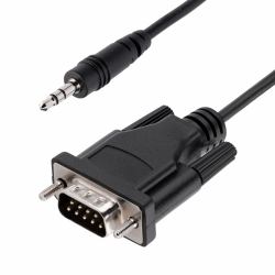 StarTech.com Câble Série DB9 vers 3.5mm de 1m - Câble RS232 DB9 Mâle à 3.5mm - Adaptateur Série DB9 à 3.5mm pour le Calibrage de Projecteurs, d'Enseignes Numériques et de Téléviseurs via une Prise Audio 