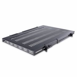 StarTech.com Étagère Réglable et Ventilée pour Montage en Rack de Serveur 1U - 150kg - Profondeur de Montage Réglable de 49,5 à 97,4cm Plateau Universel pour Rack d'Équipement AV/Réseau 19" - Profondeur 69,8cm 