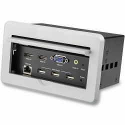StarTech.com Boîtier de connexion pour table de réunion avec entrées DisplayPort, HDMI et VGA 