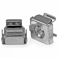 StarTech.com Lot de 100 Écrous Cage M5 à Trous Carrés et Outil d'Installation pour Baies de Serveurs, Armoires et Boîtiers de 19" ou 10", Argent - TAA 