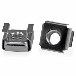 StarTech.com Lot de 50 Écrous Cage M6 à Trous Carrés et Outil d'Installation pour Baies de Serveurs, Armoires et Boîtiers de 19" ou 10", Argent - TAA 