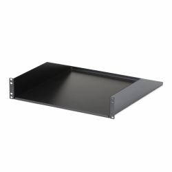 StarTech.com Étagère de racks de serveur 2U : étagère en porte-à-faux universelle montée en rack pour rack et armoire d'équipement réseau de 19&amp;quot;. Acier robuste : supporte un poids de 56 kg. Tiroir profond de 18", noir 
