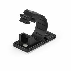 StarTech.com 100 Pinces Attache Câbles Adhésives Noir, Organiseur Câbles Réseau/Ethernet/Bureau/Ordinateur, Range Câbles Bureau Autocollant, Pince Nylon Autocollante Ignifugée UL/94V-2 