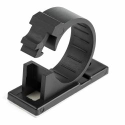 StarTech.com 100 Pinces Attache Câbles Adhésives Noir, Organiseur Câbles Réseau/Ethernet/Bureau/Ordinateur, Range Câbles Bureau Autocollant, Pince Nylon Autocollante Ignifugée UL/94V-2 