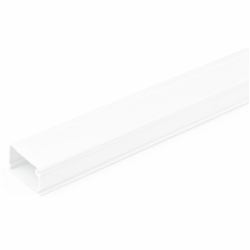 StarTech.com Chemin de Câbles PVC Robuste avec Couvercle et Ruban Adhésif - 32mm W x 20mm H - Longueur 2m - Passe Câble pour Câbles Réseaux/Électriques - Goulottes pour Câbles Muraux, Homologué UL 