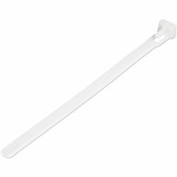 StarTech.com Colliers de Serrage Réutilisables 15 cm Blancs - Largeur 7 mm - Diam. faisceau 35 mm - Résistance traction 22 kg - Colson nylon détachable - Intérieur/extérieur - Homologués 94V-2/UL - 100 pcs 