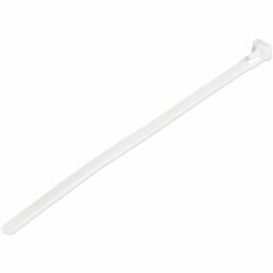 StarTech.com Colliers de Serrage Réutilisables 20 cm Blancs - Largeur 7 mm - Diam. faisceau 50 mm - Résistance traction 22 kg - Colson nylon détachable - Intérieur/extérieur - Homologués 94V-2/UL - 100 pcs 