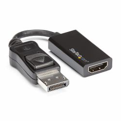 StarTech.com Adaptateur DisplayPort vers HDMI - Convertisseur Vidéo 4K 60Hz Active DP 1.4 vers HDMI 2.0 - Dongle Adaptateur de Câble DP vers HDMI pour Moniteur/TV/Écran - Connecteur DP Verrouillable 