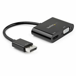 StarTech.com Adaptateur DisplayPort vers HDMI VGA - Dongle Convertisseur Numérique Multiport Actif Vidéo d'Écran DP 1.2 Mâle vers HDMI 2.0 4K 60 Hz VGA Femelle pour PC/CG 