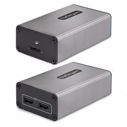 StarTech.com Extender USB 3.0 2-Port sur Fibre Multimode OM3 - LC/LC - Hub USB-A 2x 5Gbps - Portée 350m - Extendeur Fibre Optique USB Durable - Extension/Prolongateur USB 3.0 Optique 