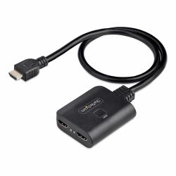 StarTech.com Répartiteur HDMI 2 Ports - Vidéo HDMI 2.0 4K 60Hz - Répartiteur HDMI 4K 1 Entrée 2 Sorties - Répartiteur 1x2 Affichage/Sortie HDMI, HDR/HDCP - Splitter avec Câble HDMI Intégré de 50 cm 