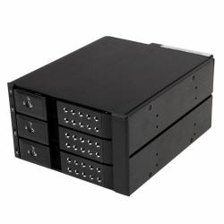 StarTech.com Rack Mobile en Aluminum Sans Tiroir pour 3x Disque Dur SAS II/SATA III 6 Gbps - Hot Swap 