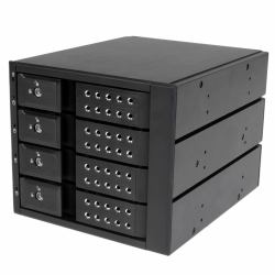 StarTech.com Rack amovible / Backplane sans tiroir pour 4x HDD SAS II/SATA III 6Gb/s de 3,5" avec échange à chaud - Aluminium 