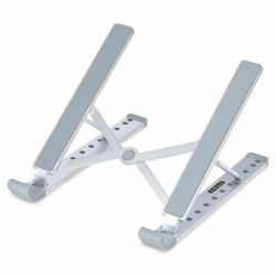 StarTech.com Support Pliable pour Ordinateur Portable - Support Ergonomique pour PC Portable Réglable en Hateur - Support Inclinable avec Cadre en Aluminium Ventilé Supportant 10kg - Rehausseur pour PC Surélevé 