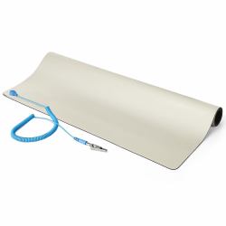 StarTech.com Tapis Antistatique ESD - Tapis de Bureau ESD Universel - Sous-couche pour Réparation d'Appareils Électroniques - Tapis de Travail avec Câble de Mise à la Terre Détachable, ANSI/ESD S 4.1, 60x120cm 