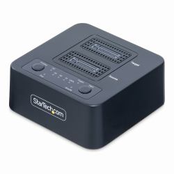 StarTech.com Duplicateur de Disque M.2 NVMe 1:1, Clonage/Copie Autonome de SSD M.2 Jusqu'à 90Go/min, Station d'Accueil de Disque Dur M.2 USB 3.2 20 Gbps à Deux Baies, Câbles USB-C/A Inclus 