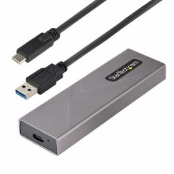 StarTech.com Boîtier Externe SSD M.2 NVMe/SATA - Boîtier Disque Dur SSD M.2 PCIe/SATA - Boîtier SSD M.2 - Boîtier pour SSD M.2 avec Câbles Hôtes USB-C et USB A - Boîtier M.2 NVMe Compatible 2230/2242/2260/2280 