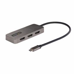 StarTech.com Hub USB-C MST à 3 Ports - Adaptateur Multi-Écrans USB C vers 3x HDMI pour PC Portable - Splitter Triple HDMI Jusqu'à 4K 60Hz avec DP 1.4 Alt Mode & DSC - Hub Thunderbolt 3 vers HDMI avec Câble de 30cm 