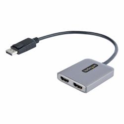 StarTech.com Hub DisplayPort HDMI Double - Dual HDMI 4K 60Hz - Hub DP vers HDMI MST - Convertisseur DisplayPort Mâle vers HDMI Femelle - Convertisseur DP vers 2x HDMI avec Câble de 30cm - DisplayPort splitter Hub 