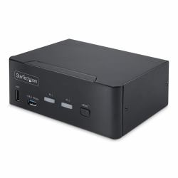 StarTech.com Switch KVM DisplayPort 2 Ports, 8K 60Hz / 4K 144Hz, DP 1.4, 2 Ports USB 10Gbps, 4 Ports USB HID, Commutateur KVM, Commutation par Touches de Raccourci, Conforme TAA 